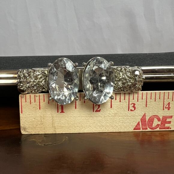 Glamcore Jeweled Knuckle Clutch Quiet Luxury Black Evening Prom Bag Runway Chic - Picture 6 of 9